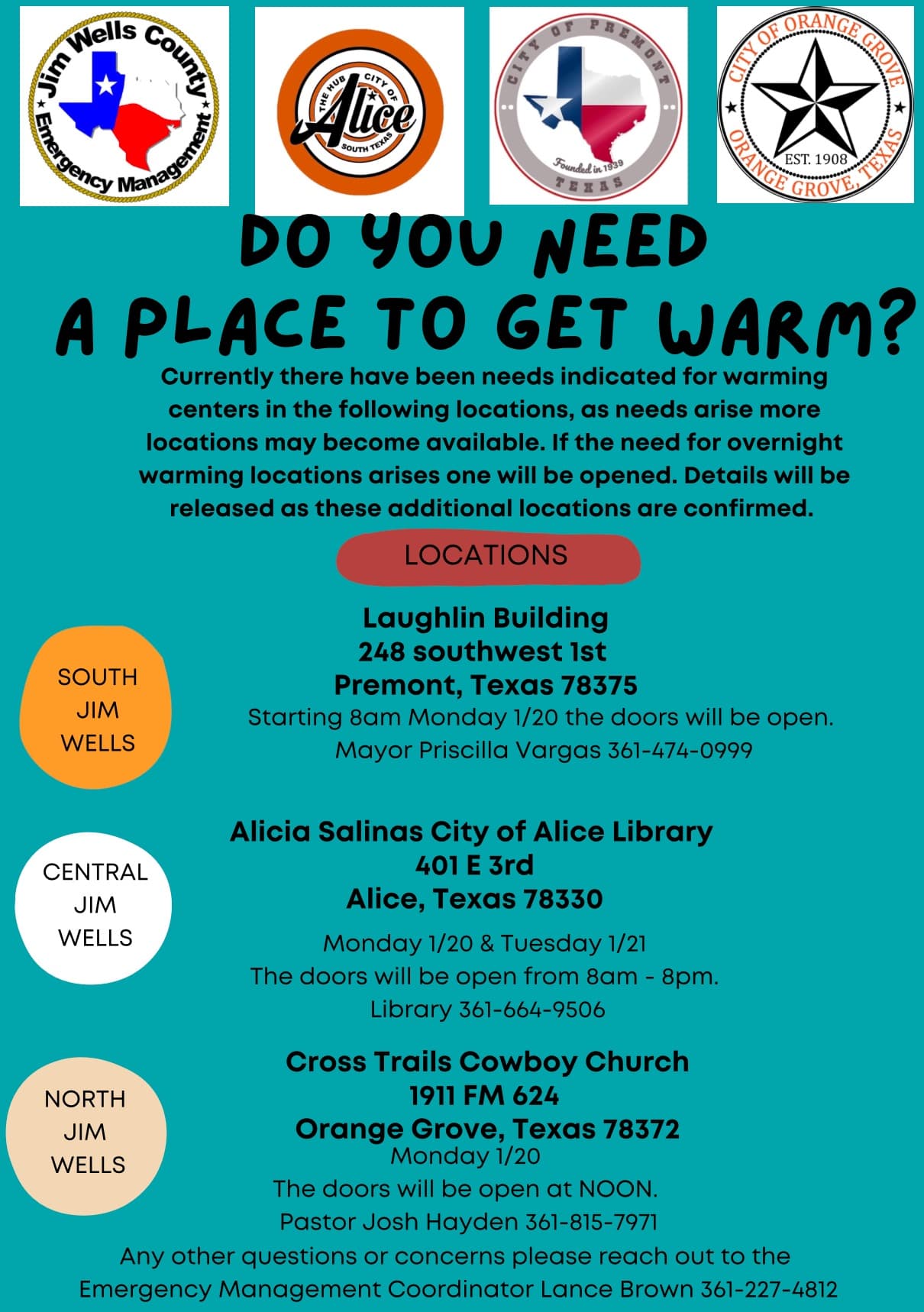 Local anchors in Jim Wells County, community services and resources