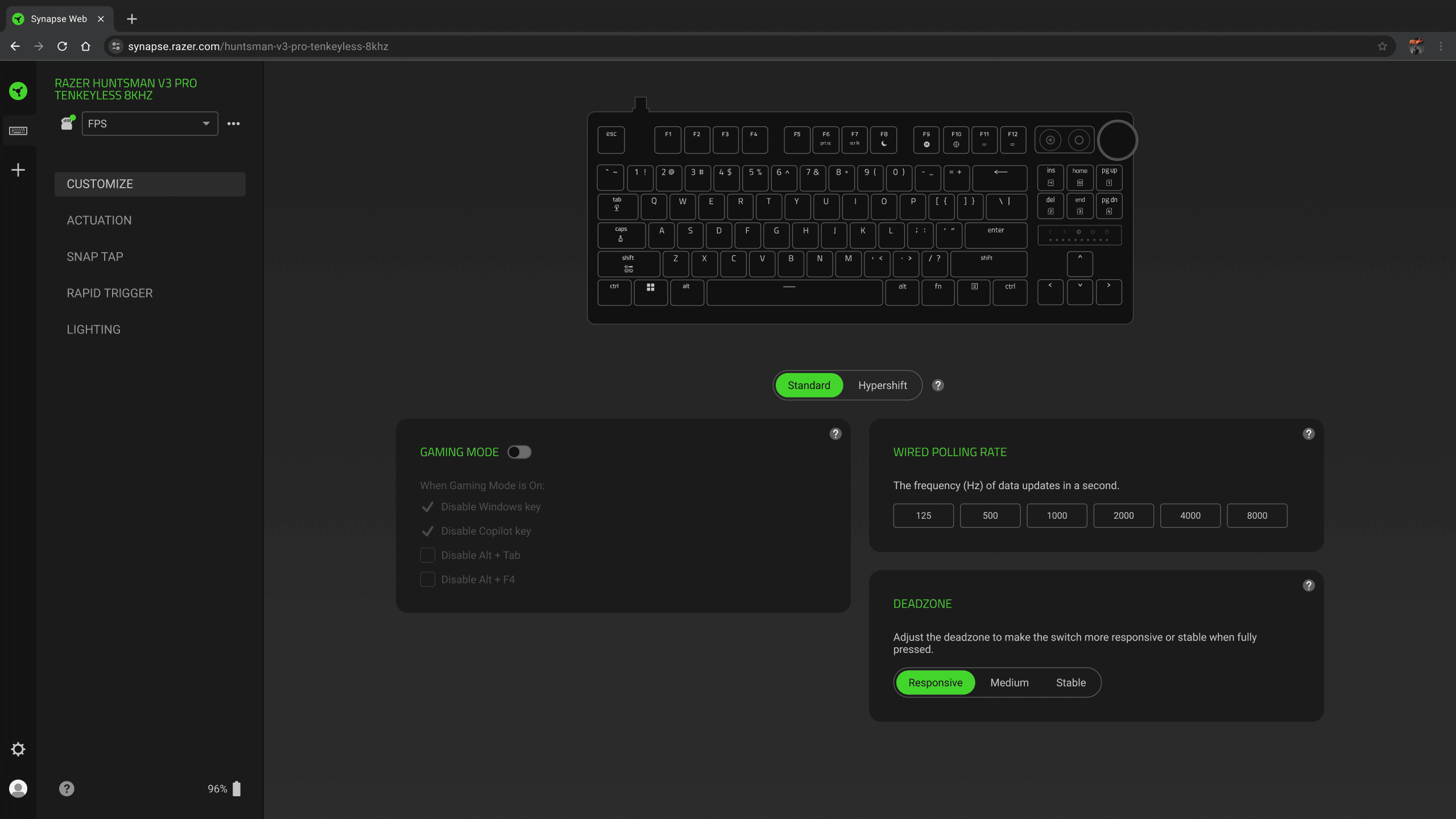 Razer launches browser-based Synapse Web beta for select Huntsman V3 keyboards