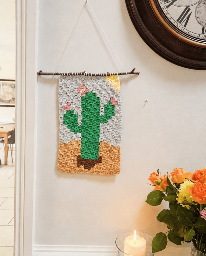 Crazypatterns Debuts Spring Cactus Wall Decor in Corner-to-Corner Crochet