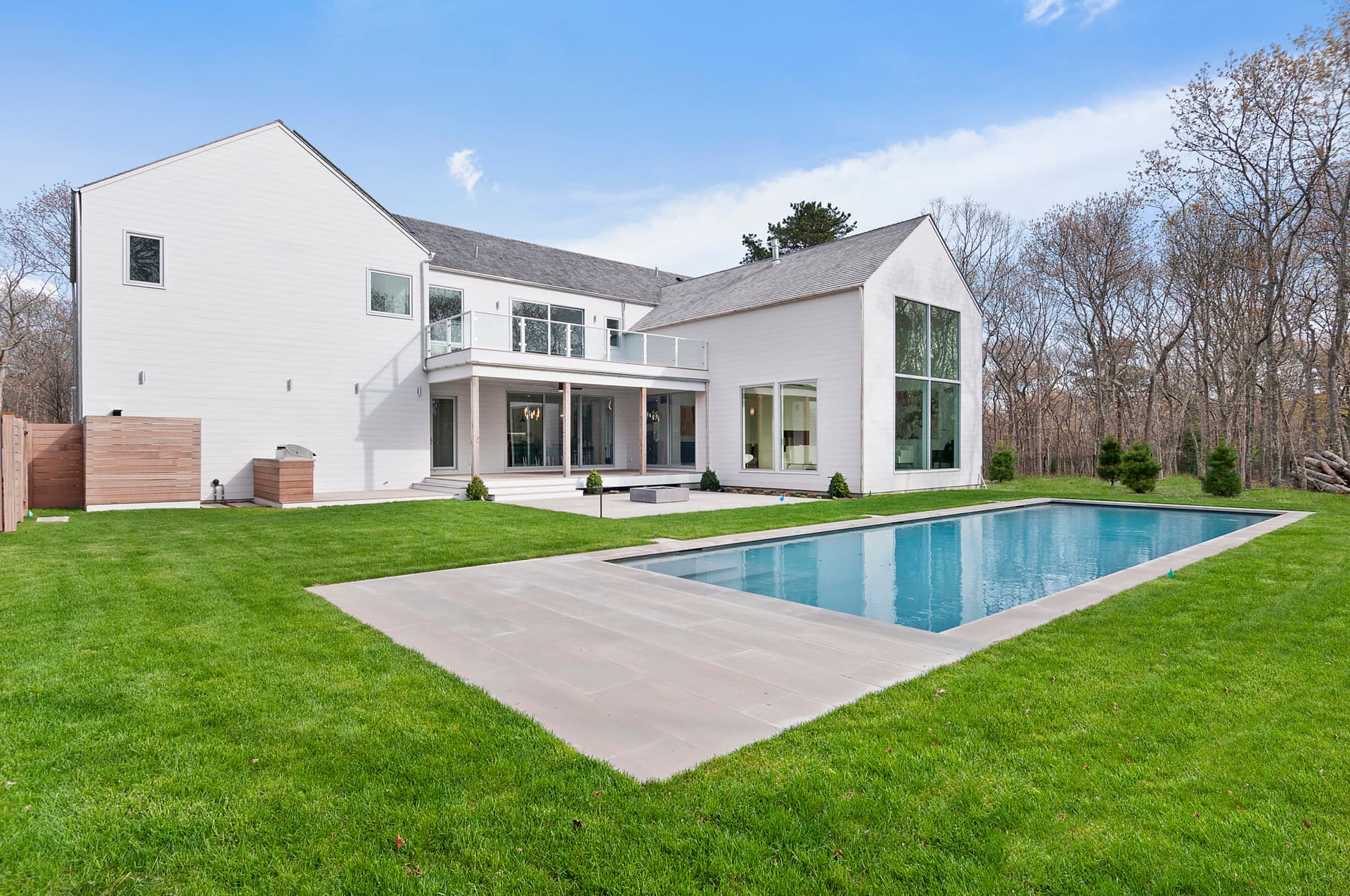 East Hampton modern barn lists with room to add full-size court