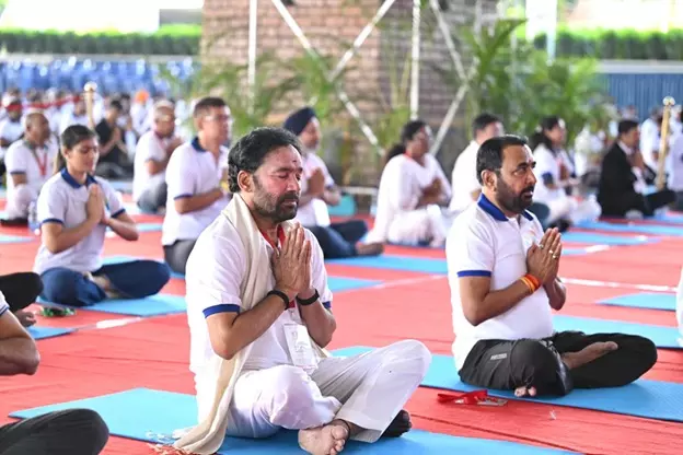 G Kishan Reddy joins mass yoga session as IDY 2026 countdown begins