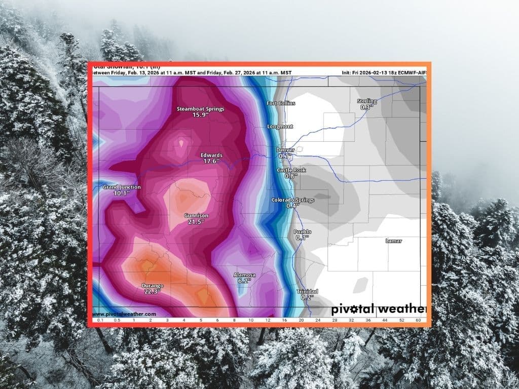 Colorado ski country sees up to 30 inches of snow; more expected