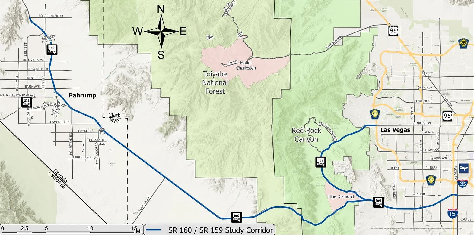 SR 160 closes near Pahrump, US 95 urged as alternate route