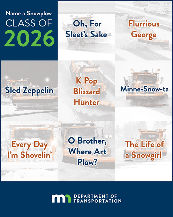 MnDOT Announces Eight Winning Snowplow Names After Nearly 19,000 Votes