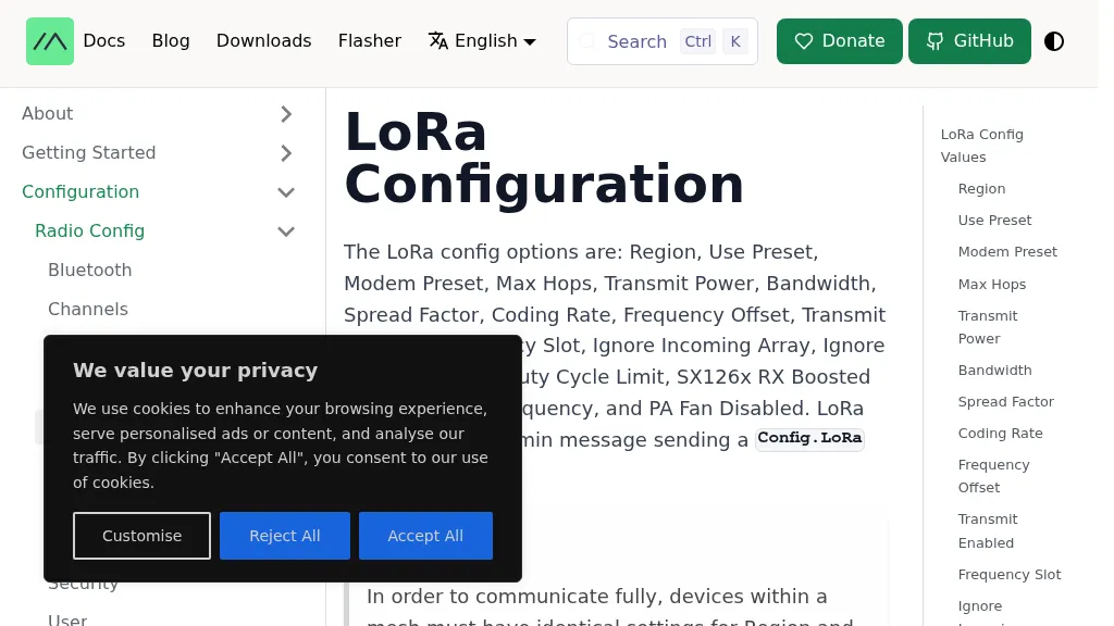 Meshtastic PR aligns U.S. LoRa modem preset with region defaults
