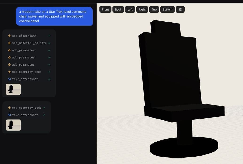 Prompt2CAD Turns Text Descriptions Into Editable Parametric 3D Models