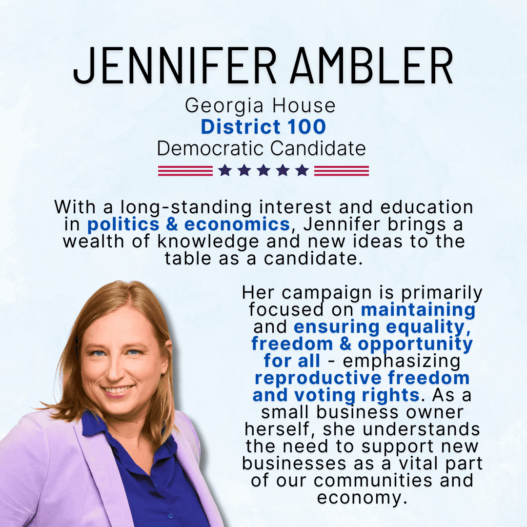 Forsyth Democrat Jennifer Ambler Returns for Second District 100 Campaign