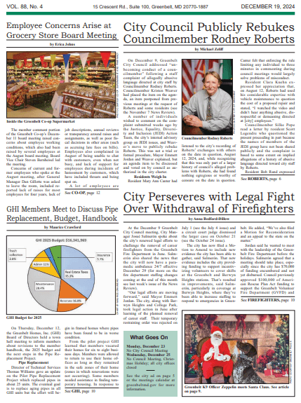 Greenbelt Council Tackles Bargaining Rights, Flooding, and New School Concerns