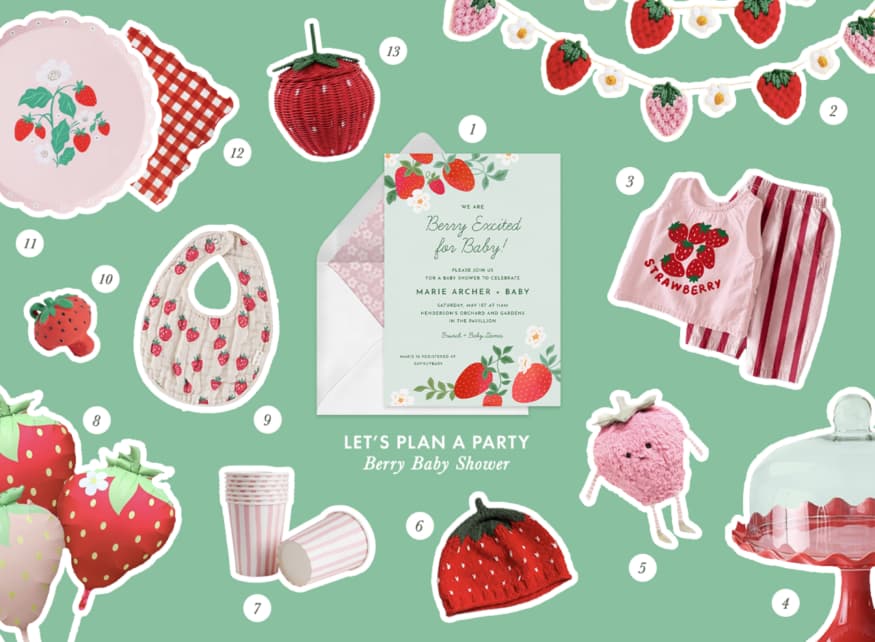 Berry-themed baby showers offer a cheerful, budget-friendly seasonal look