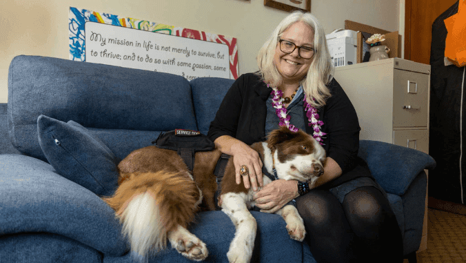 UH Hilo nursing students honor service dog Liam at pinning ceremony