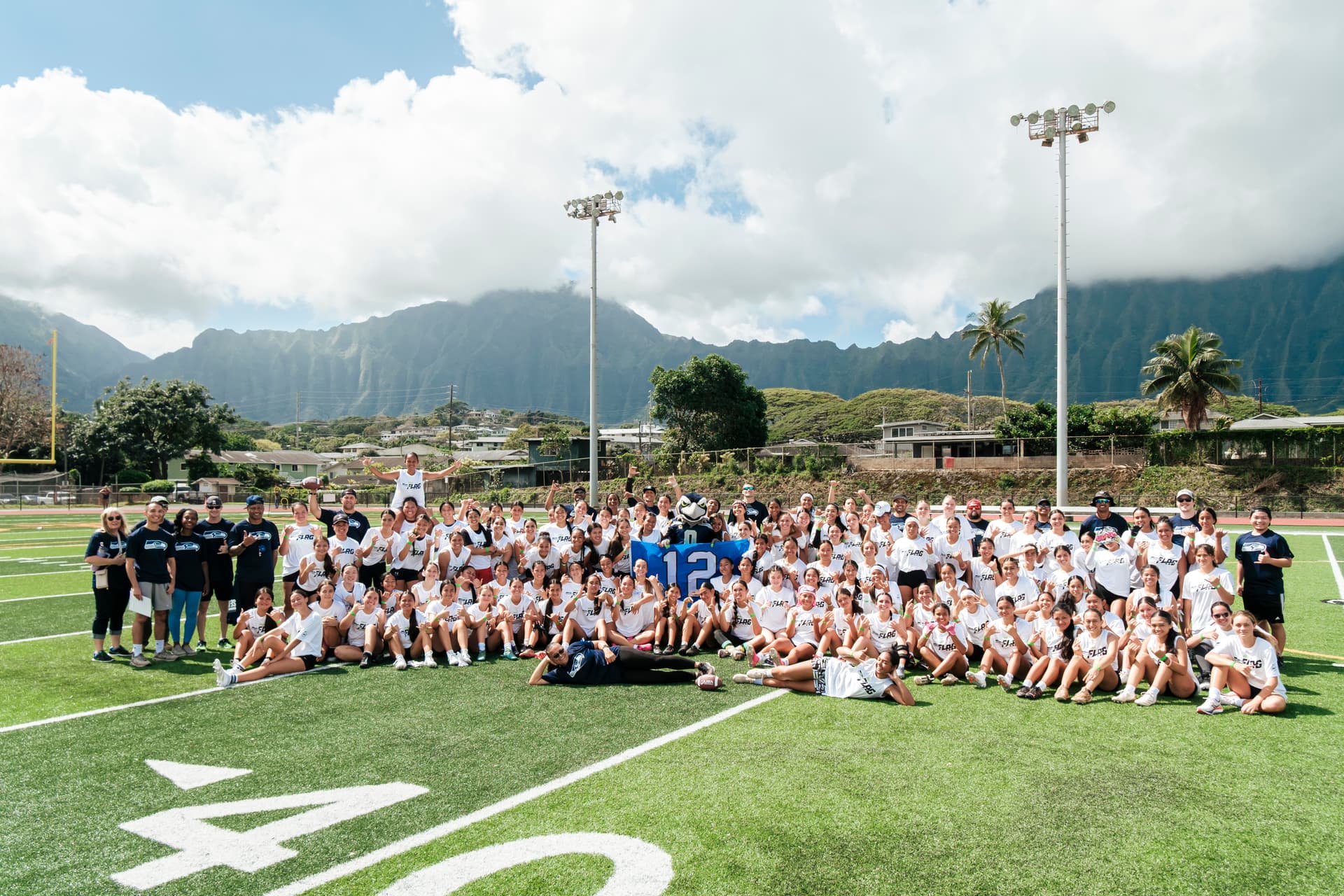 Seattle Seahawks Host Two Free High-School Girls Flag Football Clinics on Hawaiʻi