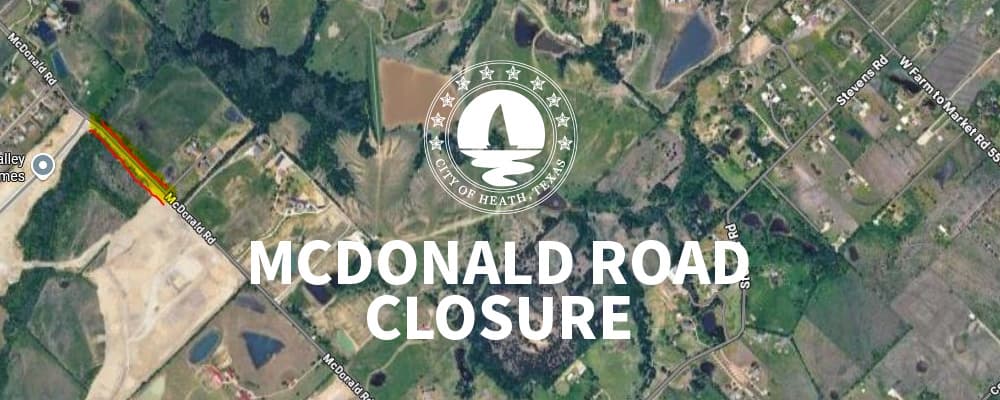Heath closes McDonald Road after culvert collapse, detours set up