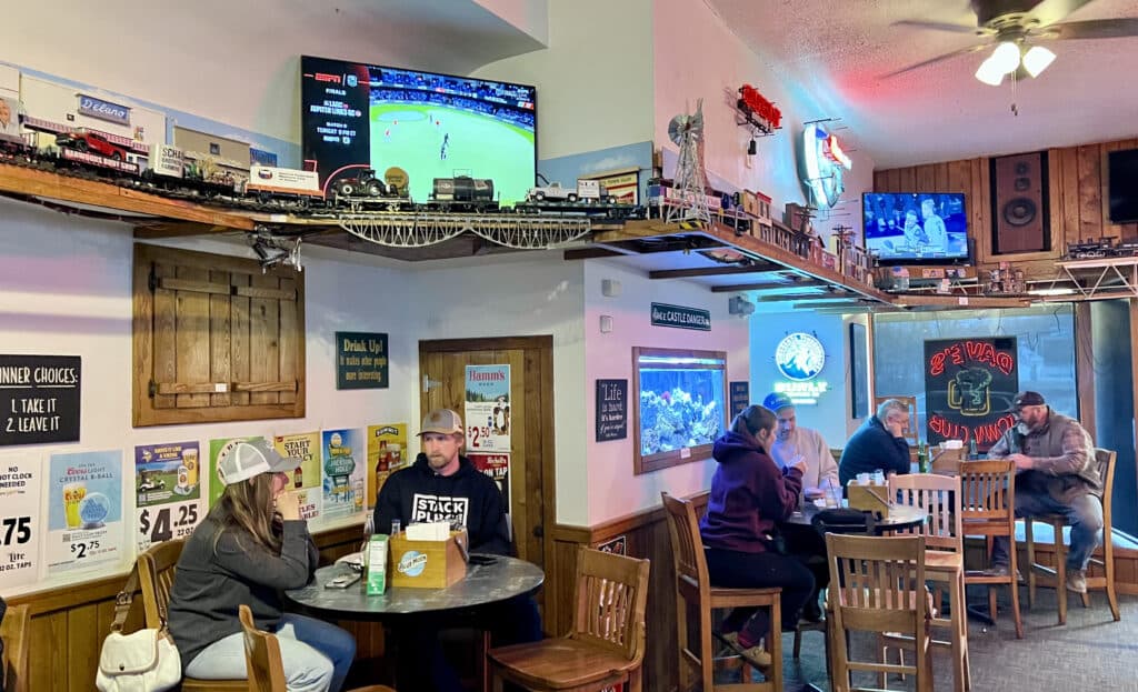 Delano Bar's Overhead Model Train Has Run for Nearly 40 Years