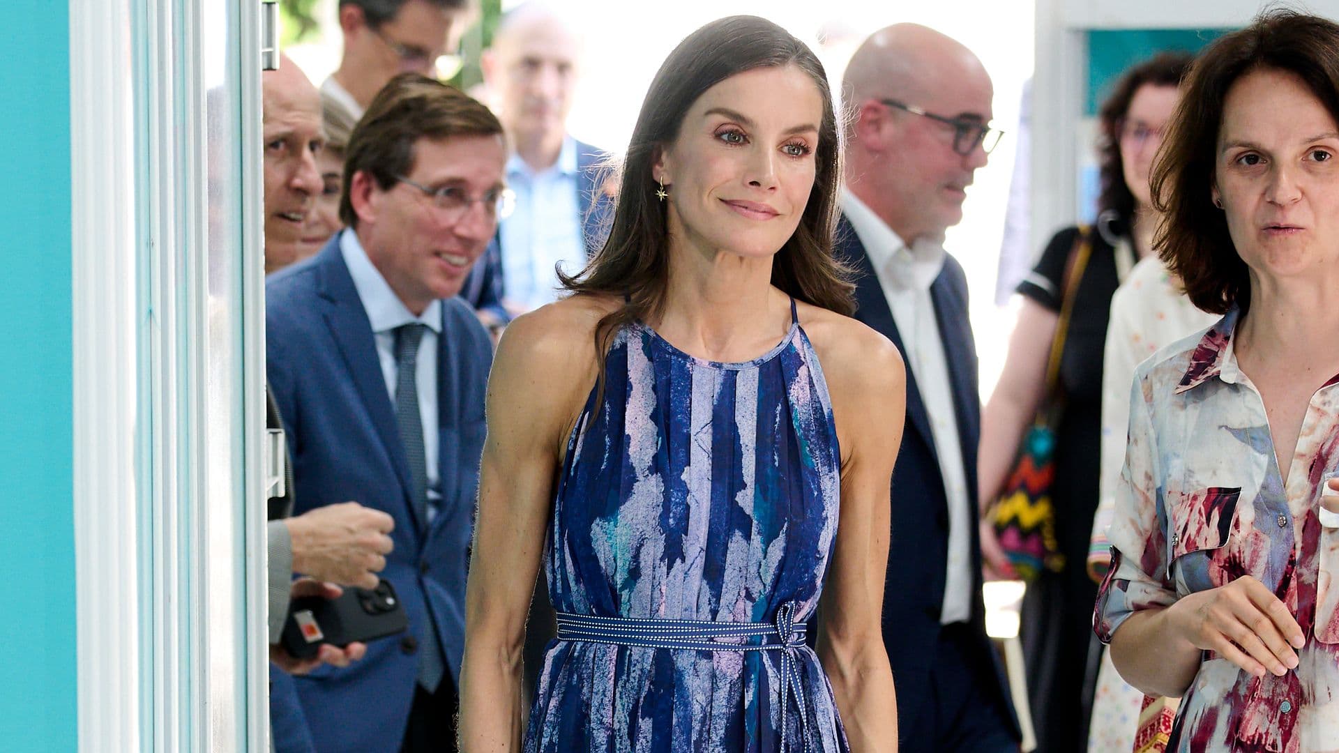 Queen Letizia makes espadrilles look quietly regal at Madrid Book Fair