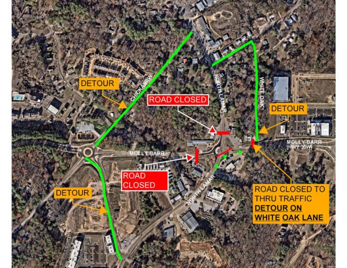 Roundabout Construction Closes North Lamar and Molly Barr Intersection
