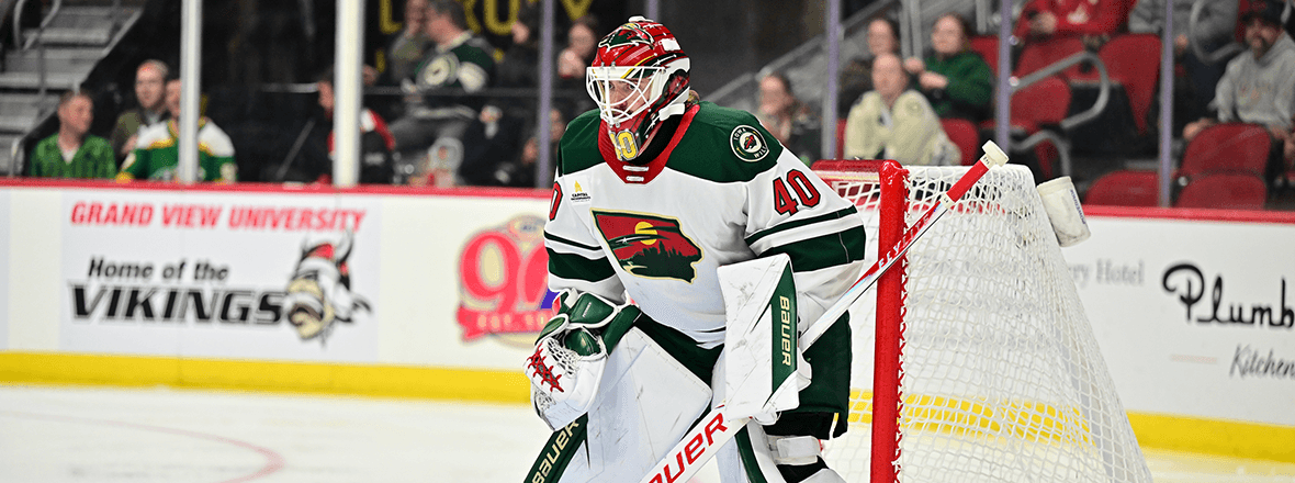 Iowa Wild's Cal Petersen Launches Goalies Give Back, Pledges $1 Per Save