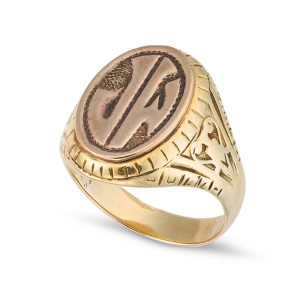 John Wayne monogrammed ring heads to auction as collectible jewelry