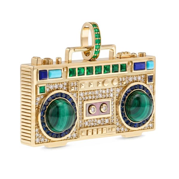 NeverNoT channels 1980s boombox nostalgia into diamond jewelry