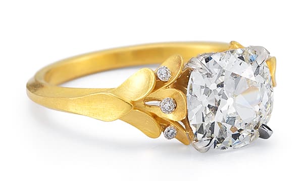 Tim McClelland’s Wildflower rings showcase handcrafted 18k gold settings
