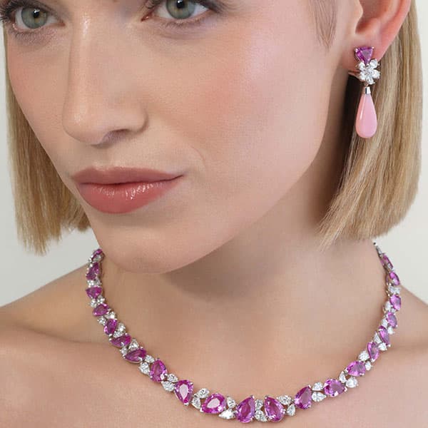 Pink jewelry gets a Legally Blonde boost as color dominates bridal trends