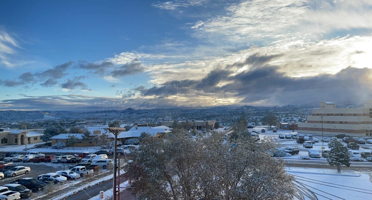 Snow Squall Slashes Visibility to 1/4 Mile in Gallup; 50 MPH Gusts