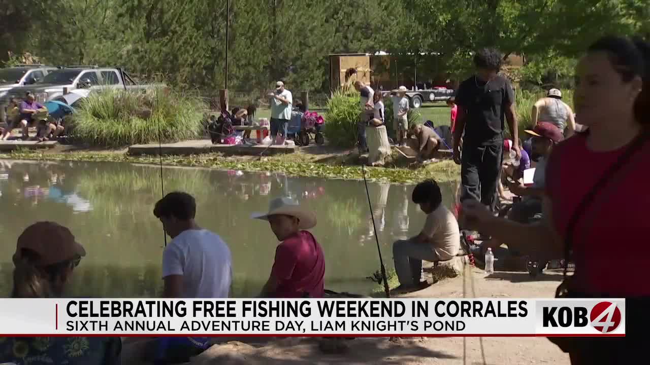 Corrales marks free-fishing weekend with family outdoor day at Liam Knight Pond
