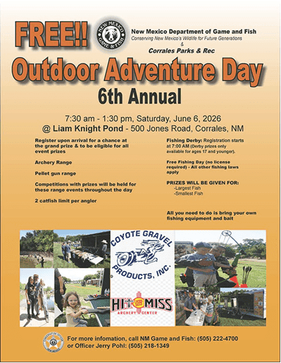 Corrales hosts free fishing and family outdoor adventure day