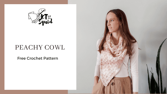 KT and the Squid releases free Peachy Cowl crochet pattern