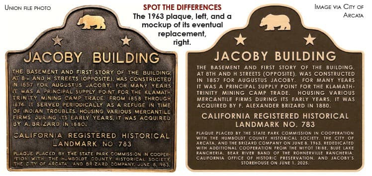 Arcata revises Jacoby plaque to acknowledge Wiyot ancestral lands