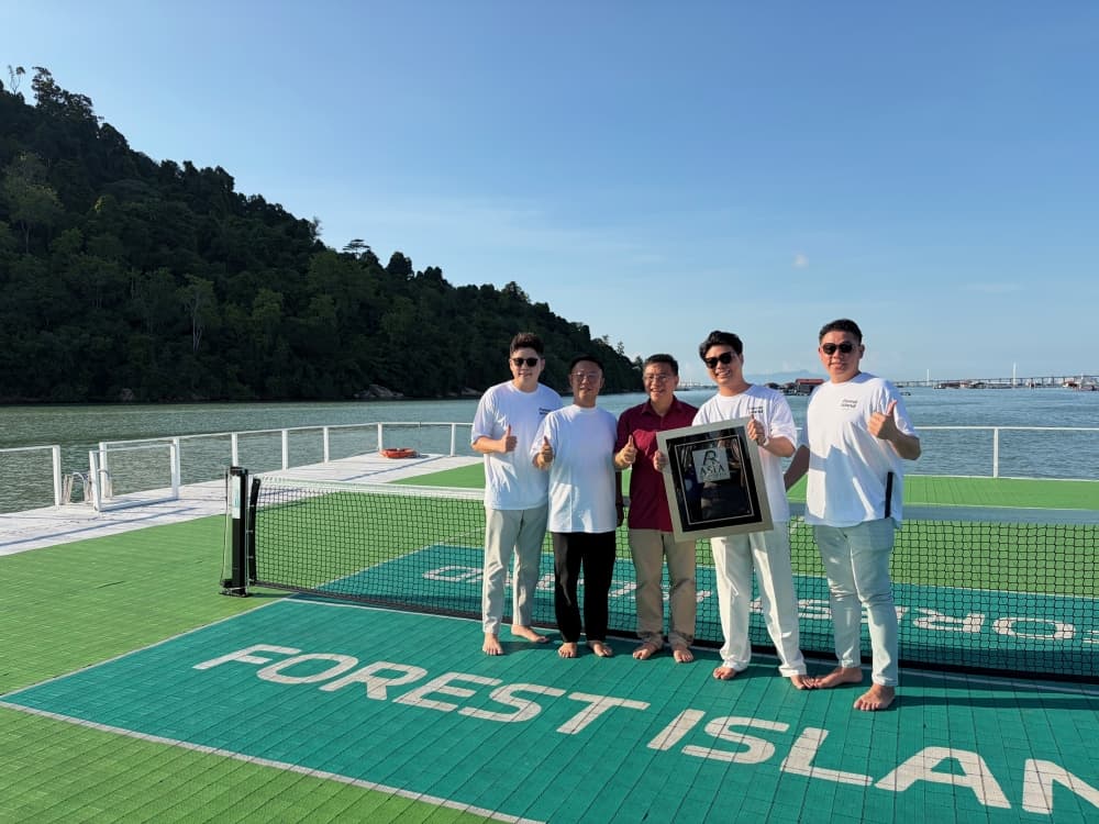 Penang’s Forest Island launches world’s first permanent open-sea pickleball court
