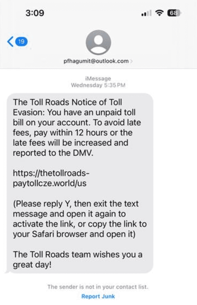 Gatesville Resident Targeted by Fake Toll Texts; Officials Urge Caution