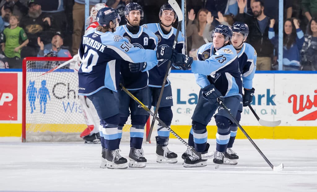 Jordan Oesterle Scores Twice as Admirals Top Griffins 5-2