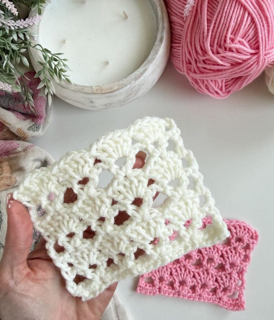 MJ’s off the Hook Designs shares airy shell and V-stitch crochet tutorial