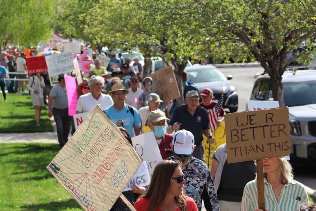 350 Attend No Kings Rally in Moab Alongside Easter Jeep Safari