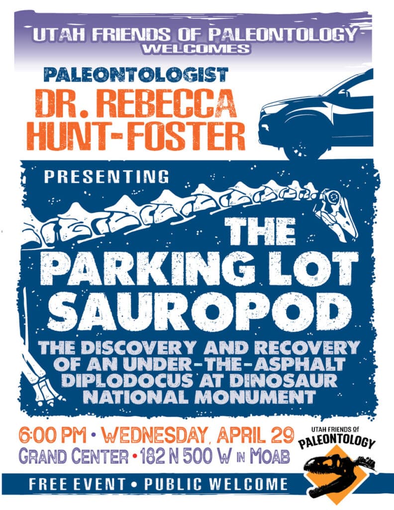 Free Moab talk explores diplodocus found under parking lot