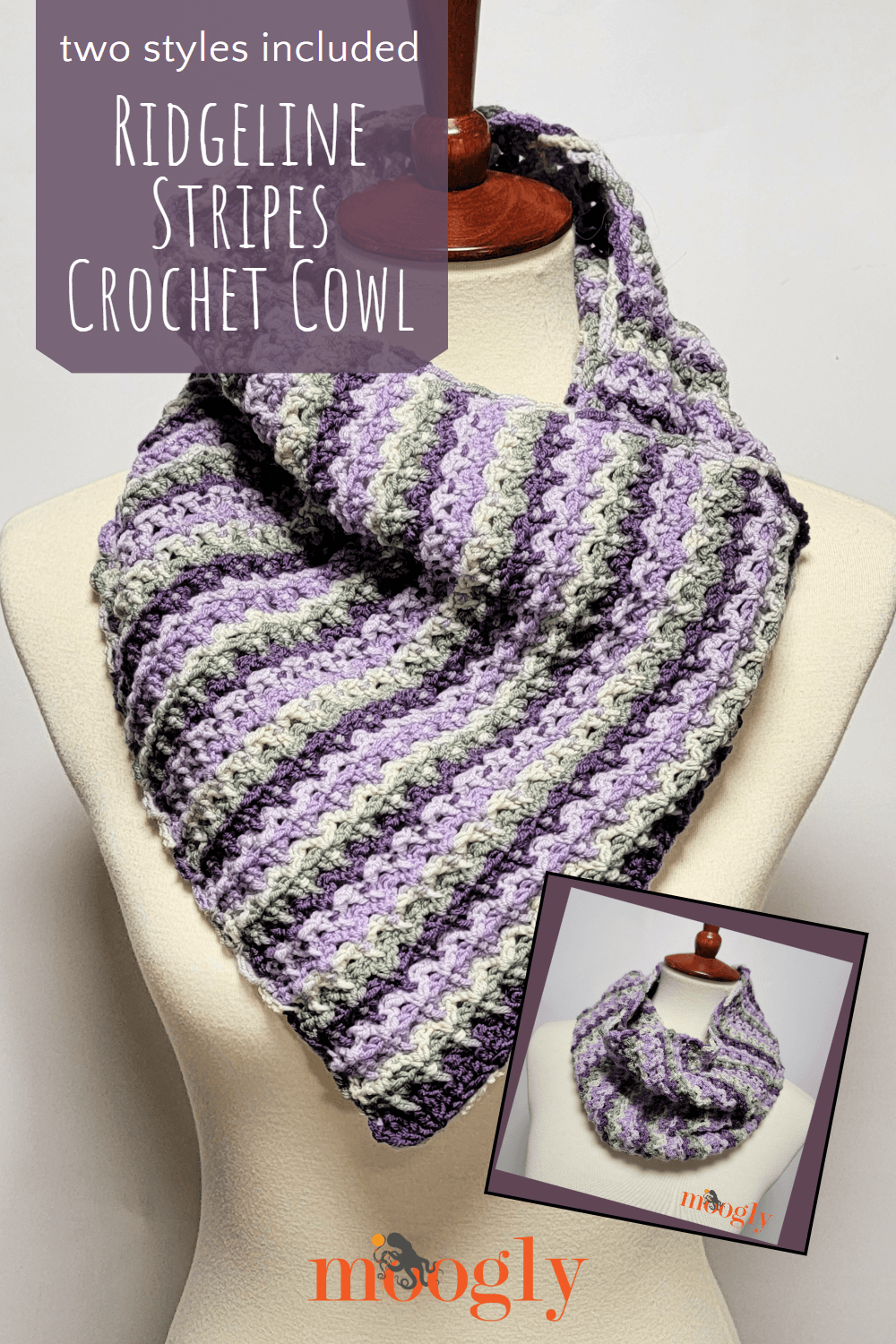 Moogly releases free Ridgeline Stripes crochet cowl for 24 hours