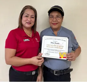 McDonald's of Saipan honors crew stars for teamwork and consistency