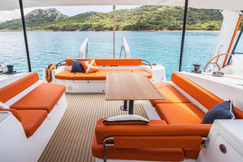 Navicork cork decking offers cooler, lighter comfort for catamarans