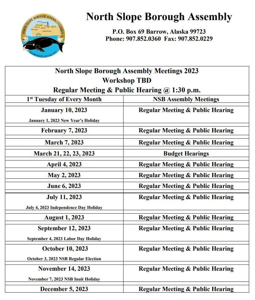 Access North Slope Borough Municipal Services and Notices via Website