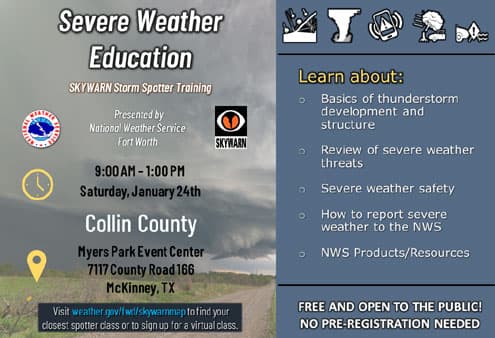 Free SKYWARN storm-spotter training in McKinney prepares residents
