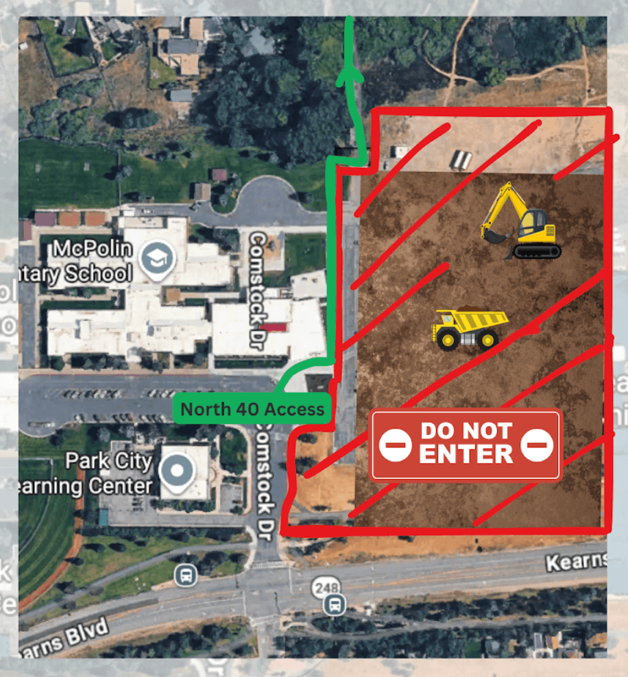 North 40 path closes at Park City High during sports complex work