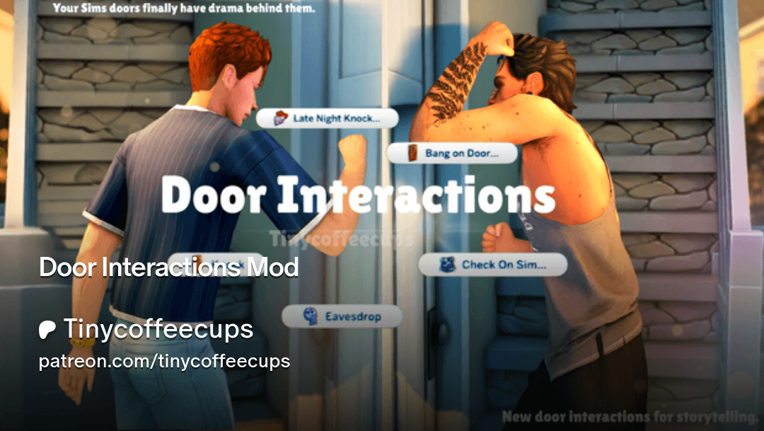 The Sims 4 mod turns doors into drama, gossip, and suspense hooks