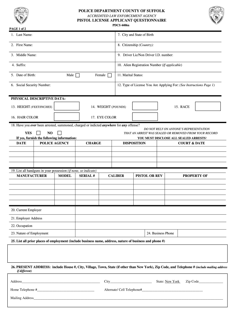 How Suffolk County Residents Can Apply for a Pistol License