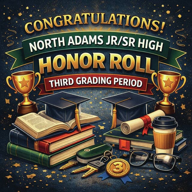 North Adams Jr/Sr High releases third-quarter honor roll, dozens recognized