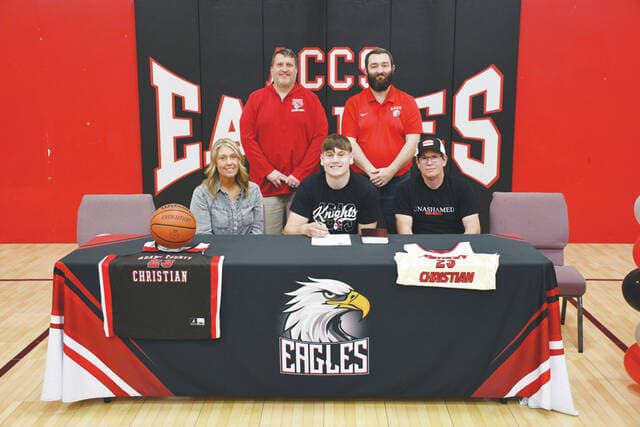 Adams County Christian senior Jed Shivener signs with Kentucky Christian University