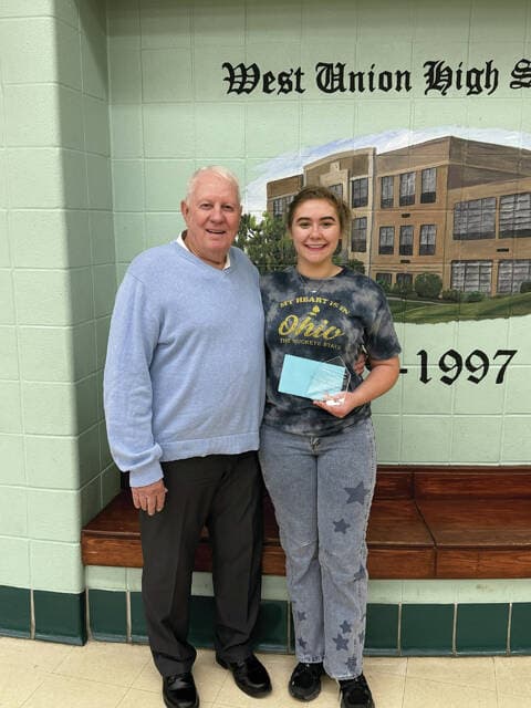 West Union seniors win $5,000 Harper memorial scholarships