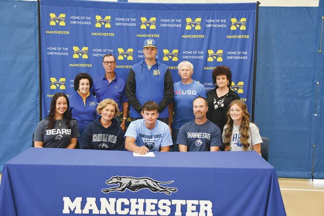 Manchester senior Luke Applegate signs with Shawnee State baseball
