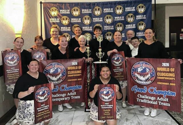 West Union's Fancy Free Cloggers win two world grand championships