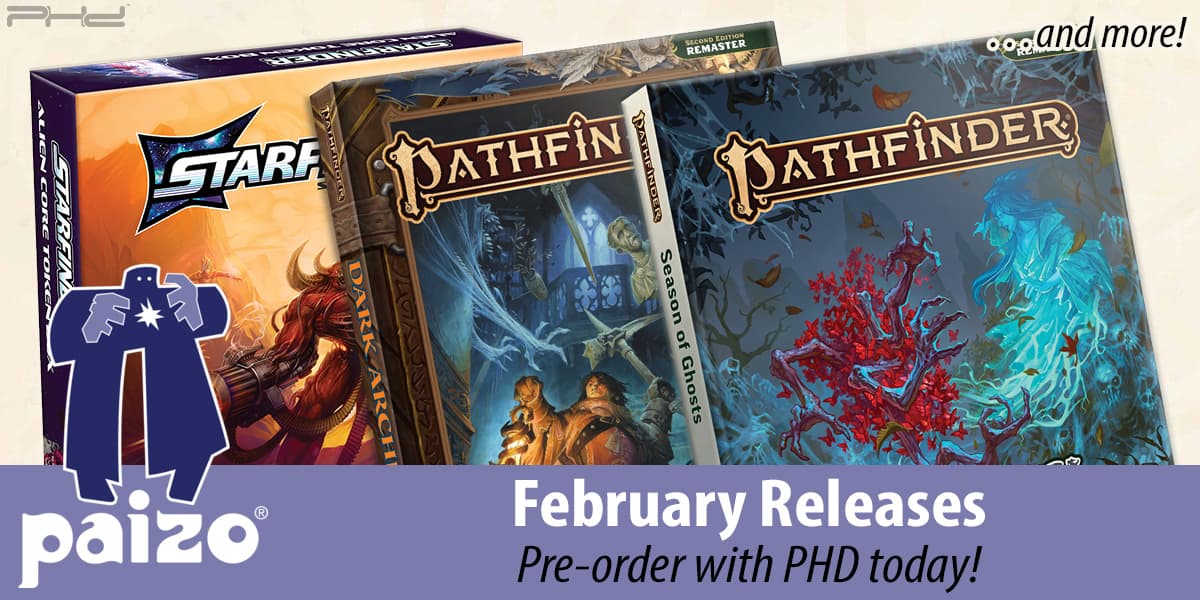 Paizo Announces February Release Slate for Pathfinder and Starfinder
