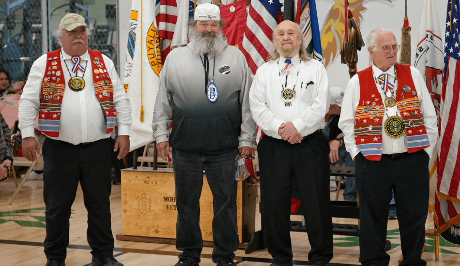 Puyallup tribal veterans join Menominee Gathering of Warriors powwow